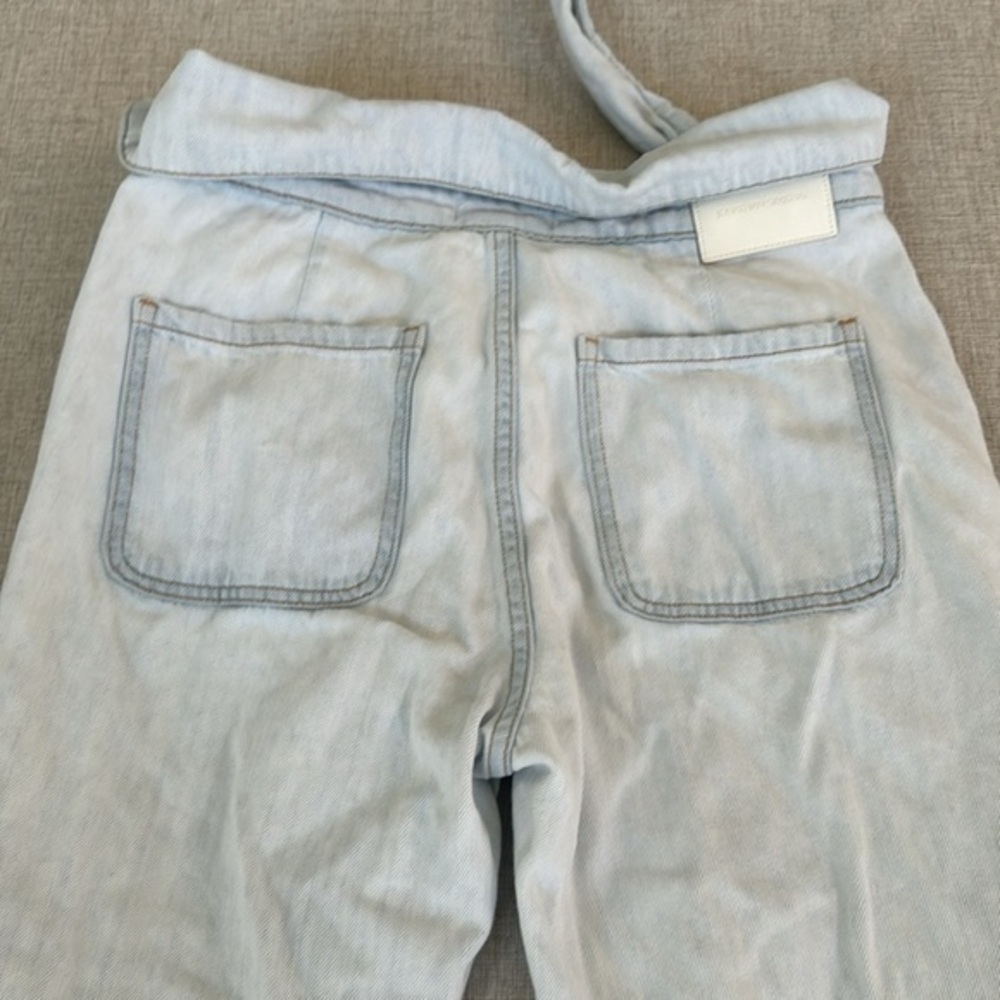 Jonathan Simkhai Standard Ace high-waisted Paper bag cropped acid‎ wash jeans 29 - Picture 10 of 16